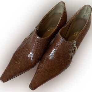 Mikala Brazilian all leather Misty bootie side zip 7M retro boho artsy